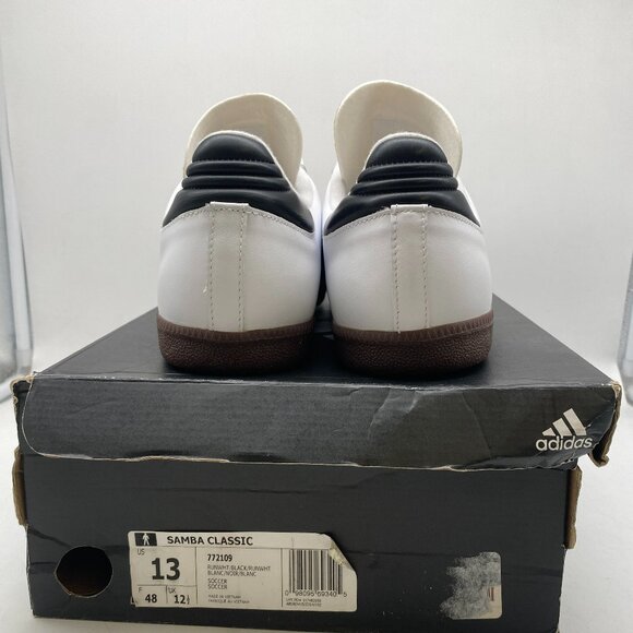 ADIDAS SAMBA CLASSIC WHITE/BLACK/WHITE #772109 - Picture 6 of 6